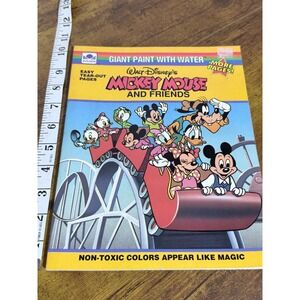 1990 Mickey Mouse and Friends Paint With Water Golden Book 02849-6 Vintage